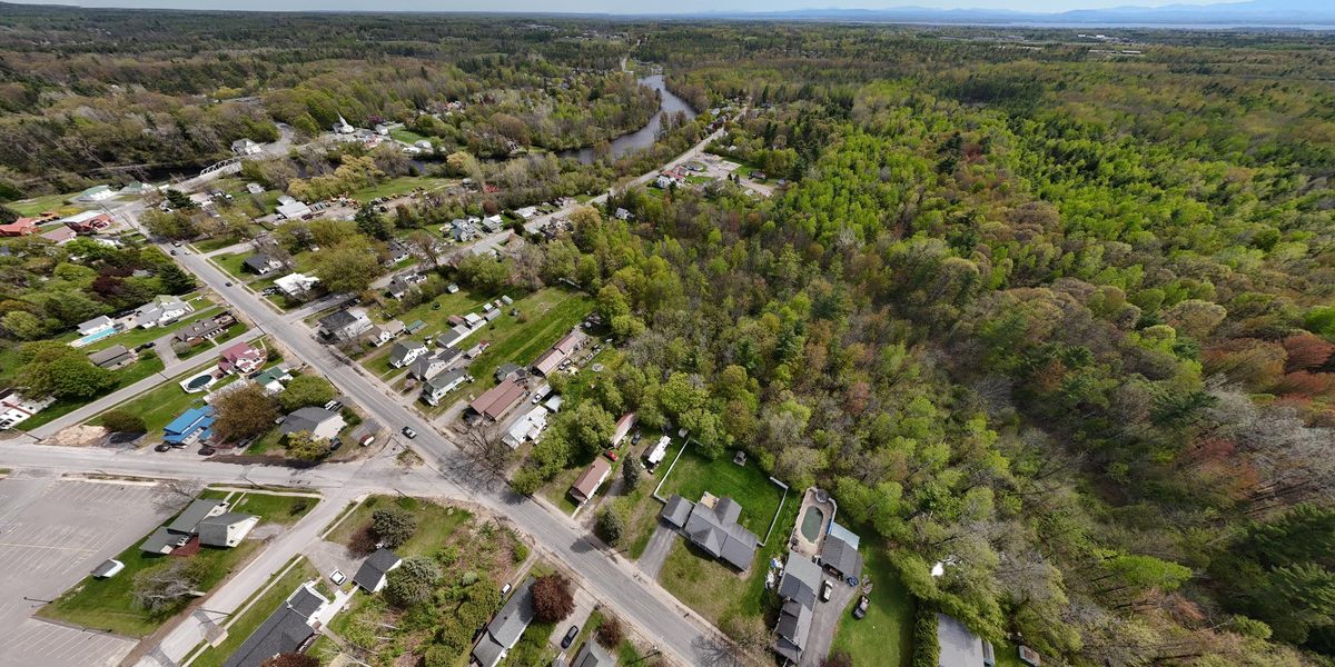 Preview of the aerial panorama over Schuyler Falls